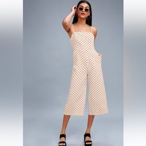 Lulus Polka Dot Jumpsuit - Small